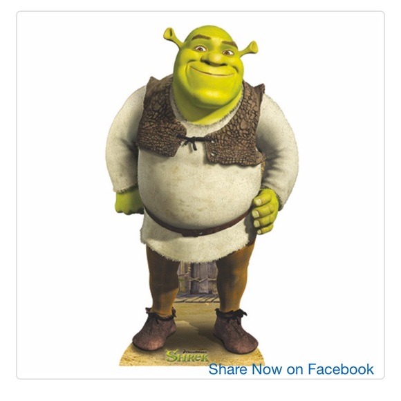 SHREK CARDBOARD CUTOUT FREE SHIP!